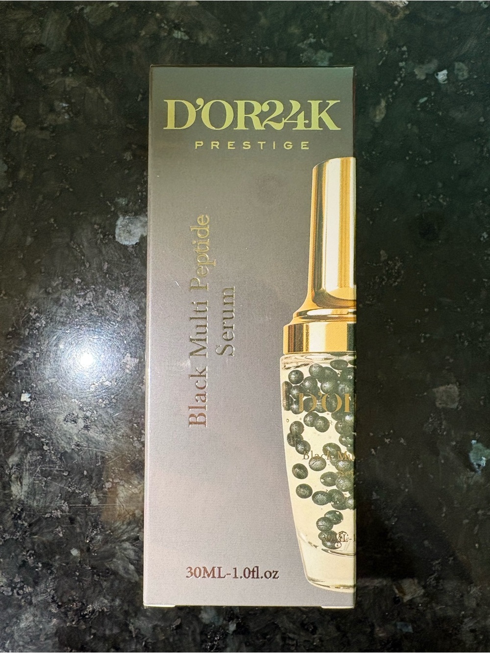 D'OR Black Multi Peptide Serum - Black & Gold Bottle